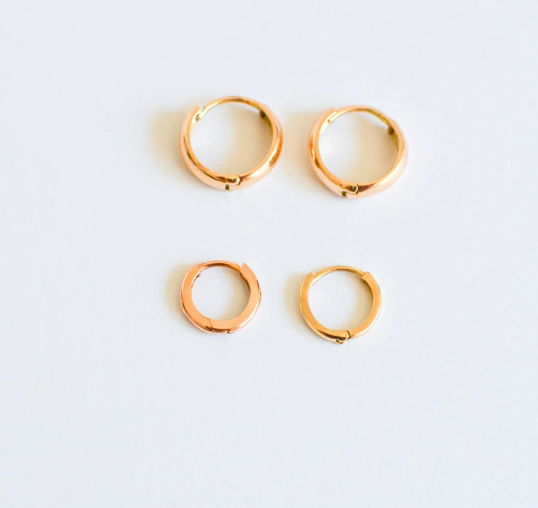 Solid gold 2025 mini hoops